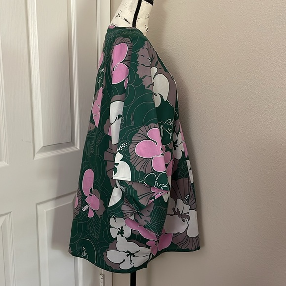 NWT Manuhealii Makapuʻu Dress Hibiscus Evergreen OS - Picture 4 of 11